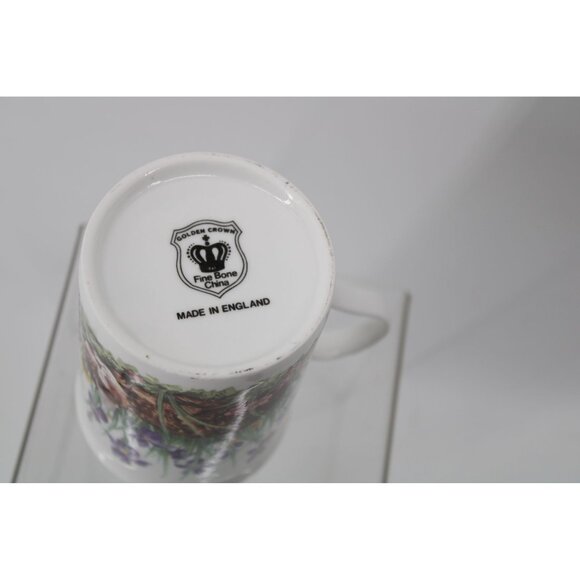 Golden Crown Tuxedo Cat Kitten Kitty Bone China Mug Cup Vintage 93732 - Picture 6 of 6